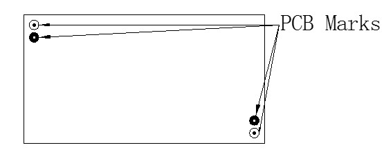 在有貼片的PCB板上，為提高貼片元件的貼裝的準確性，一般要求在貼片層對角端放置兩個校正標記(MarkS)點