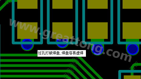 PCB設(shè)計(jì)案例分析：過孔破焊盤，造成SMT虛焊