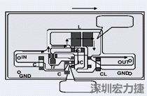 圖2：升壓電路的PCB設(shè)計(jì)示例。