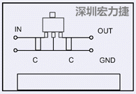 圖3：降壓電路的PCB設(shè)計(jì)示例。