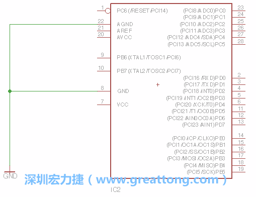 排針的用途是連接微控制器的輸出和輸入，它提供了一個(gè)平臺(tái)給焊線和針腳。