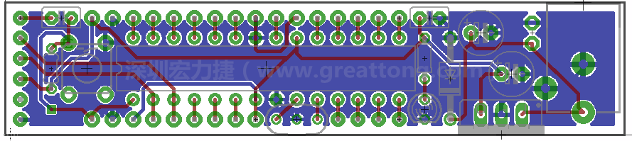 以上就是布線的所有步驟了。接下來就只剩下絲印（silk-screen）、建立Gerber檔跟drill檔和送去印刷電路板廠制作的步驟。