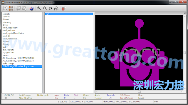 目前這個(gè)Library IT_robot_logo_new.mod 只有一個(gè)footprint。如何增加更多footprint 到這個(gè)library 中呢?