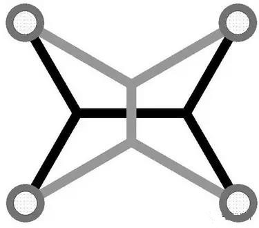 灰色Steiner樹不是最優(yōu)的，但黑色Steiner樹是最優(yōu)的。