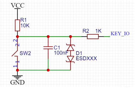 按鍵電路的常用設計